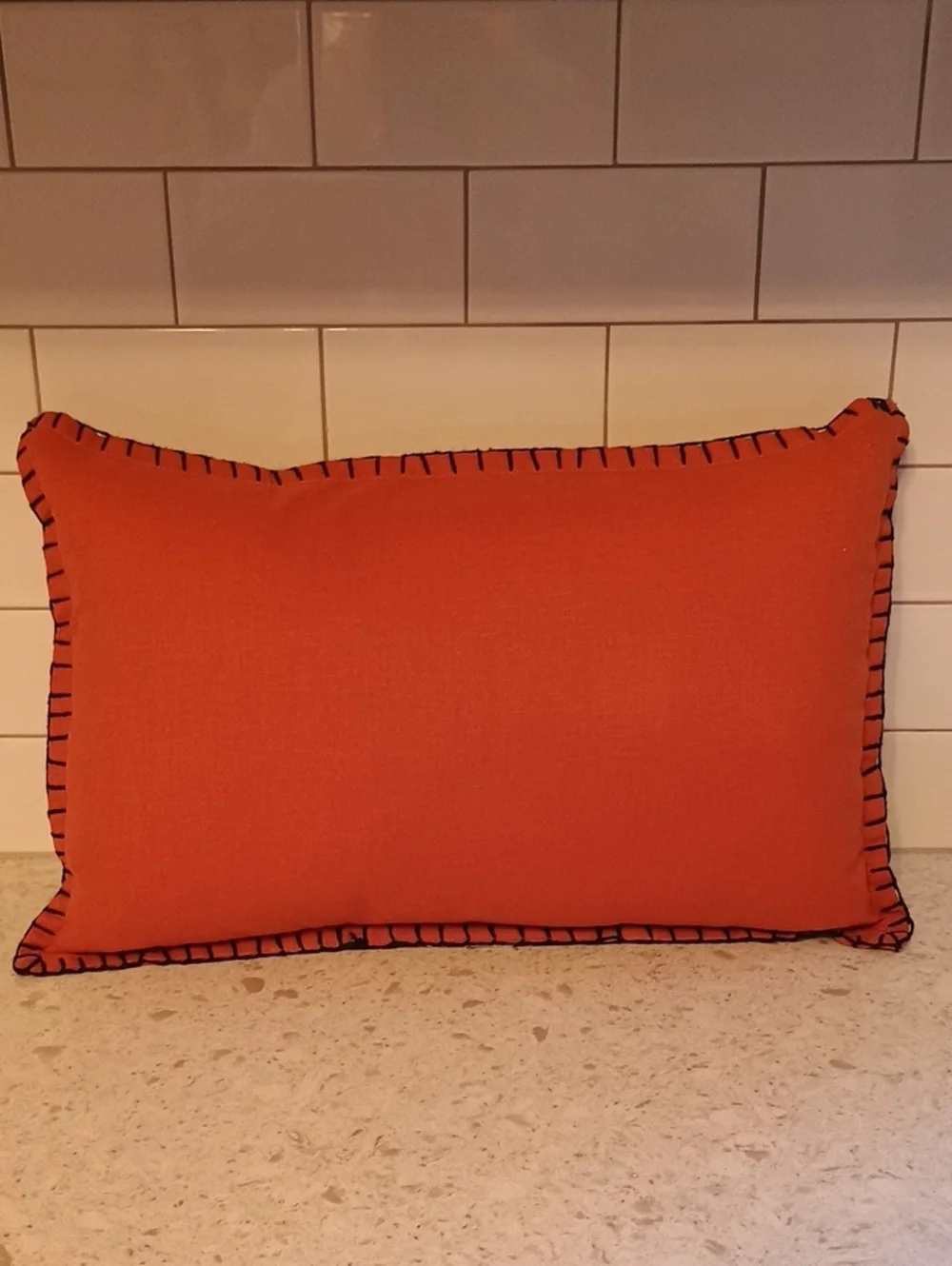 Halloween Orange Decorative Pillow with Spooky Character Print